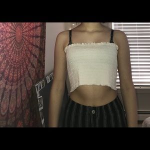 white brandy tube top